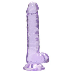 Real Rock Crystal Gode Crystal Clear 14 x 3.5cm Violet
